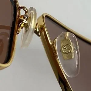 Gucci | Accessories | Gucci Womens Gold Gold Red Cat Eye  display picture 1
